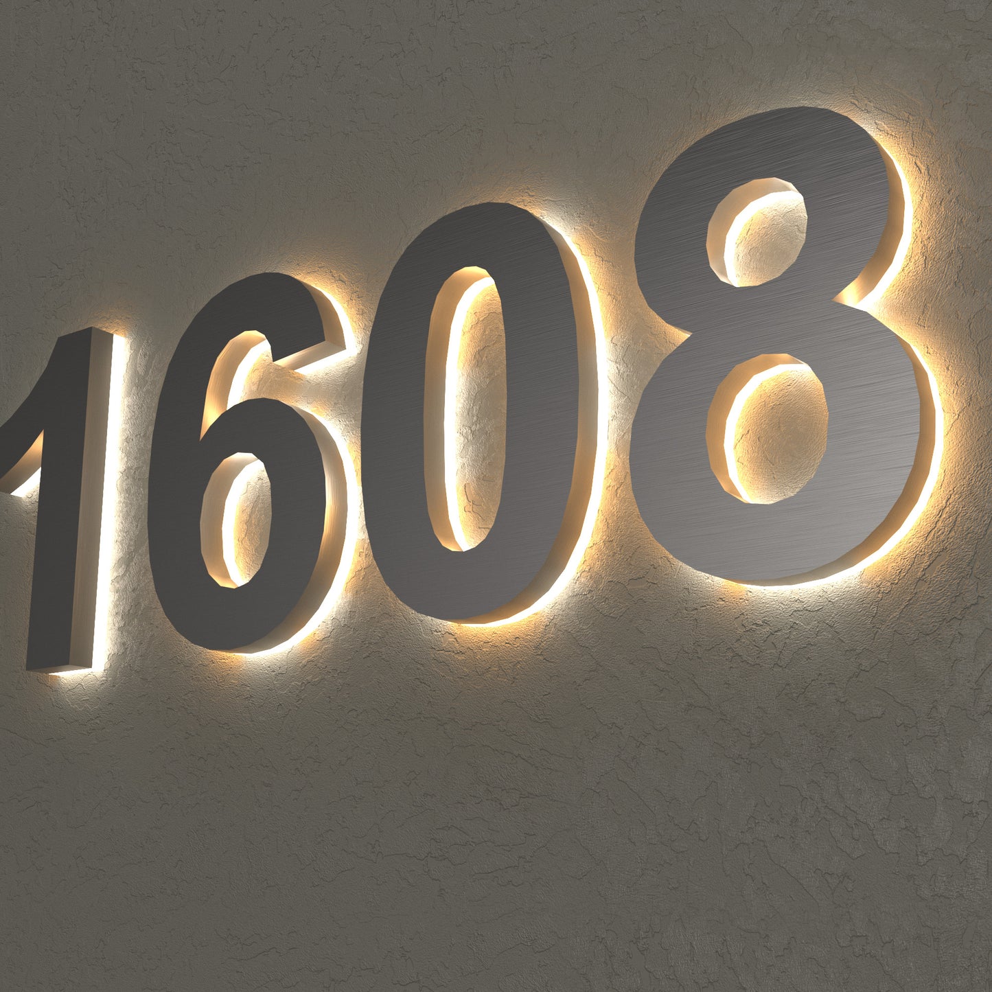 Solar Powered Backlit LED House Numbers