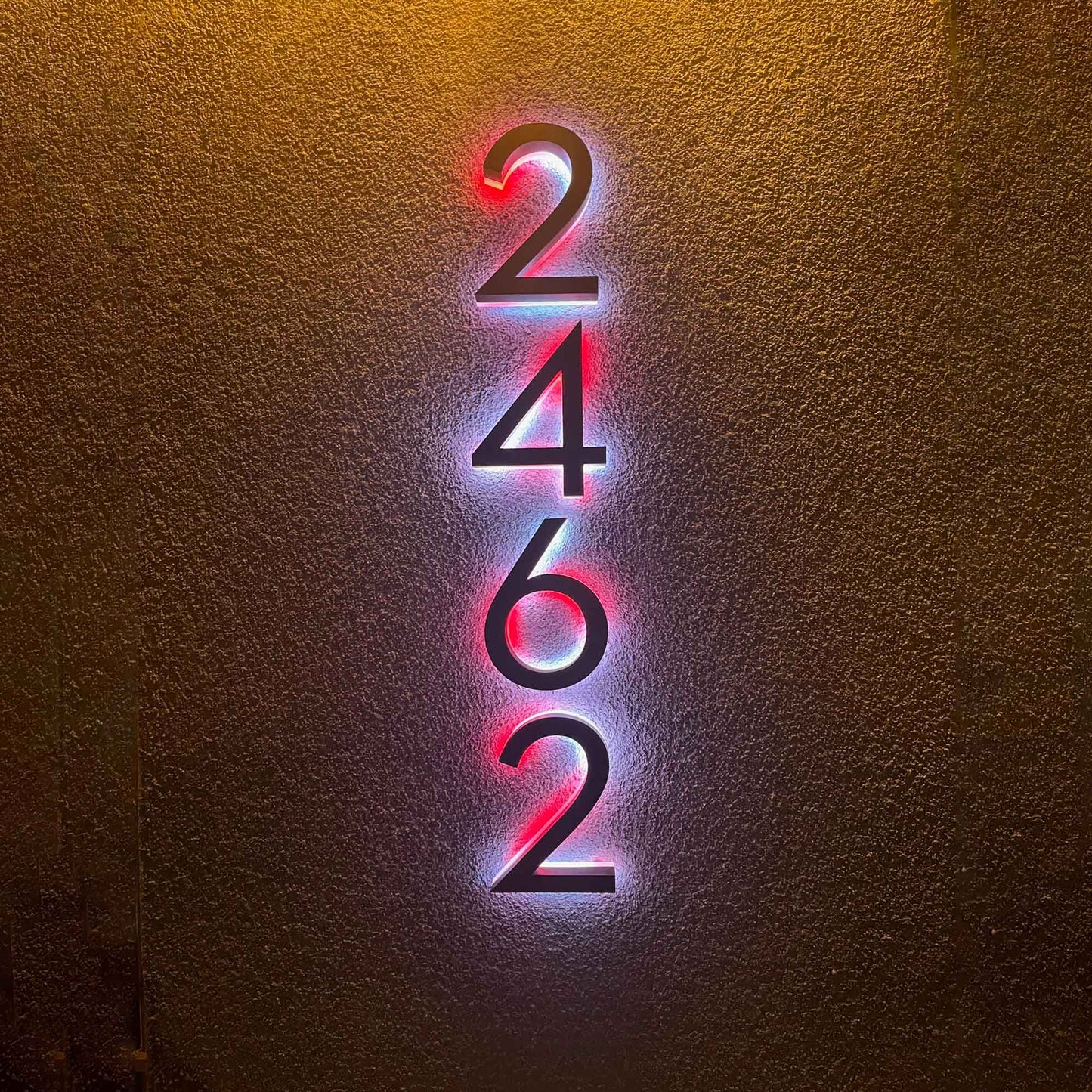 Seaside Outdoor Metal 3D Back Light LED House Numbers