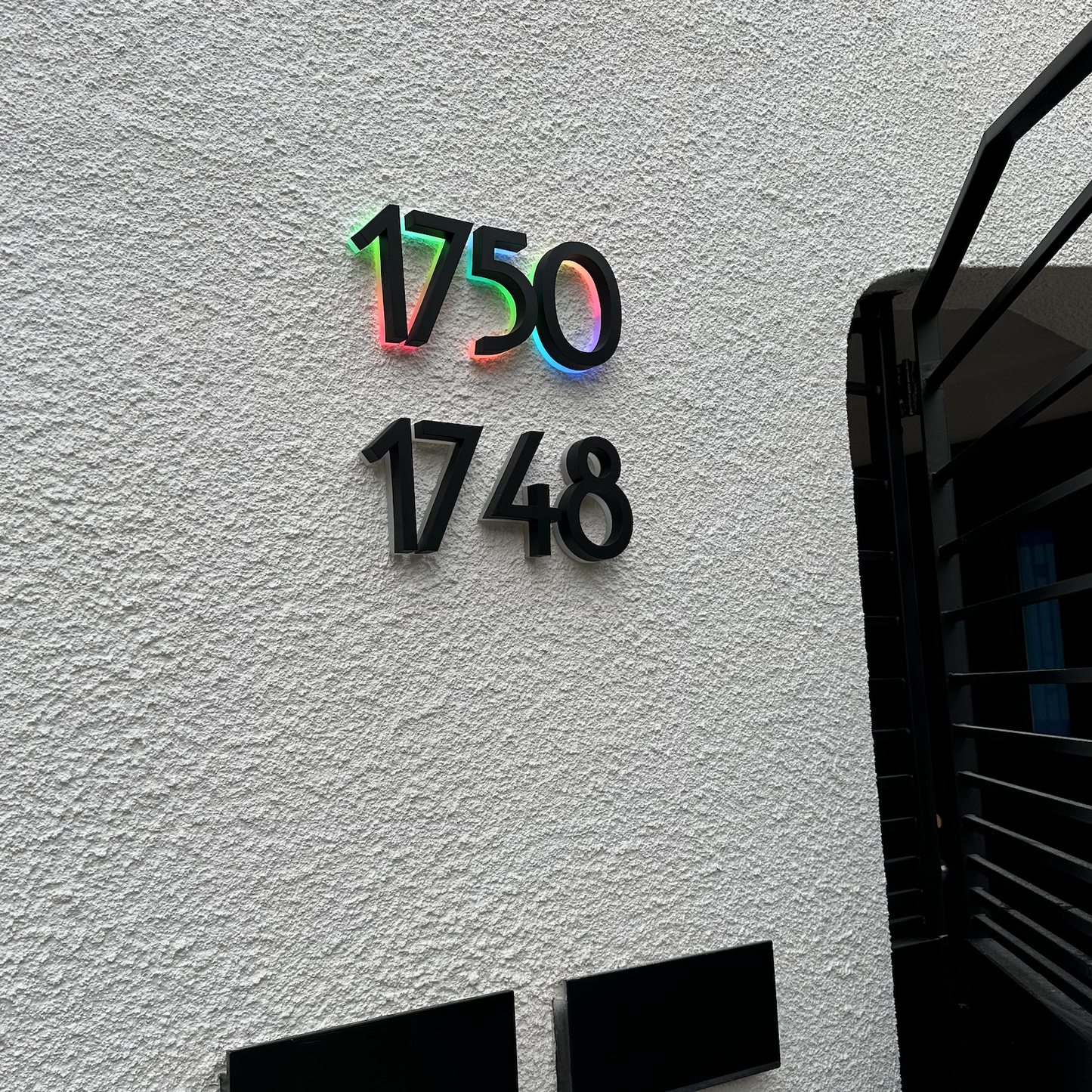 Modern Backlit LED House Numbers