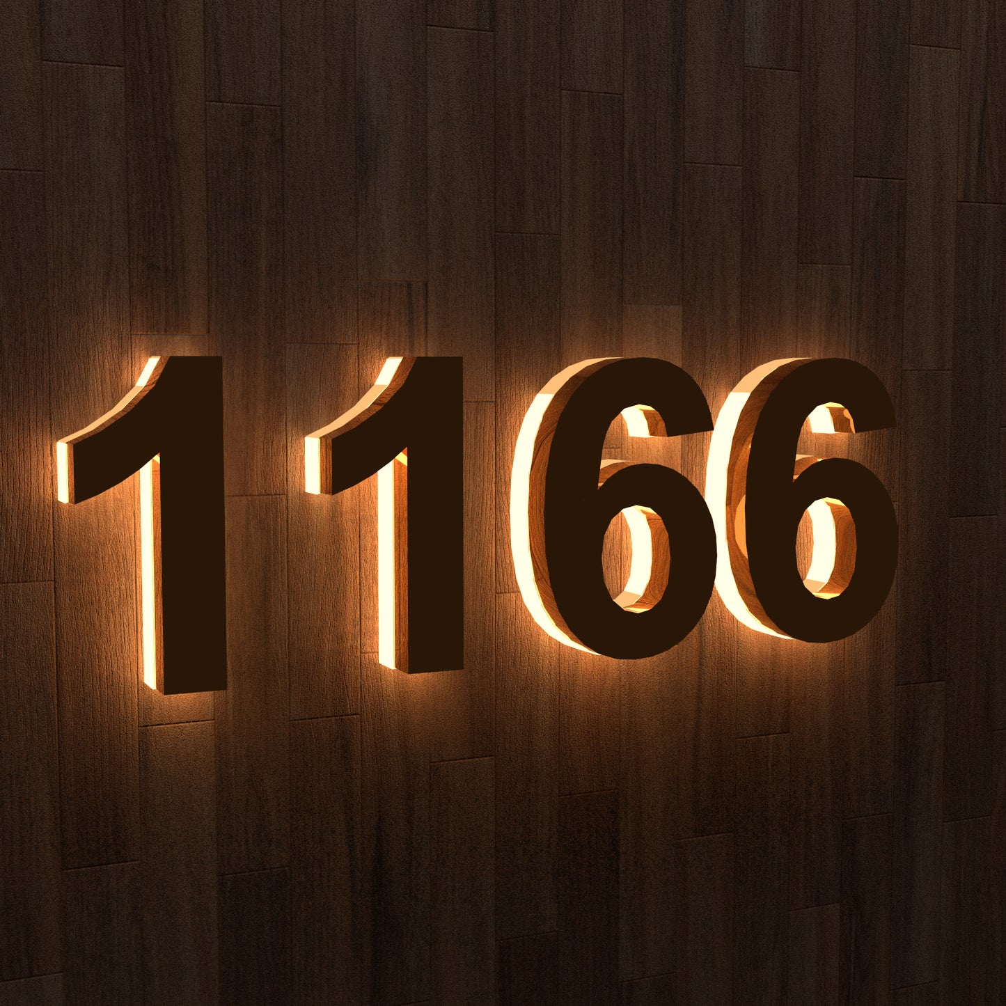 Metal Backlit LED Address Numbers