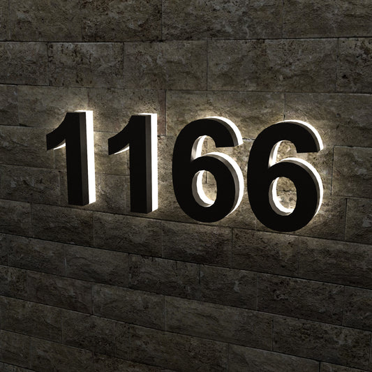 Metal Backlit LED Address Numbers