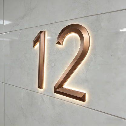 Designed Office Building Floor Backlit Numbers