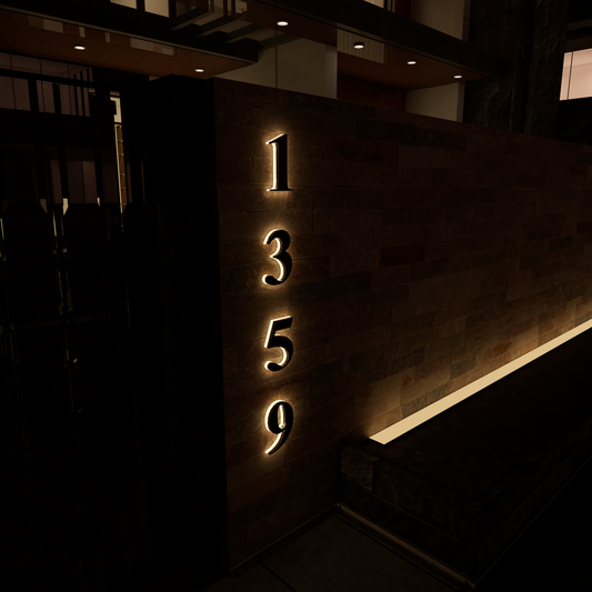 Illuminated House Numbers Address Number Signs