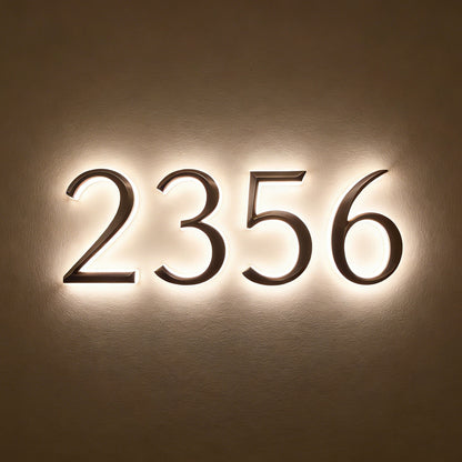 Designer Pick up 3D Relief Sculpture Illuminated House Numbers