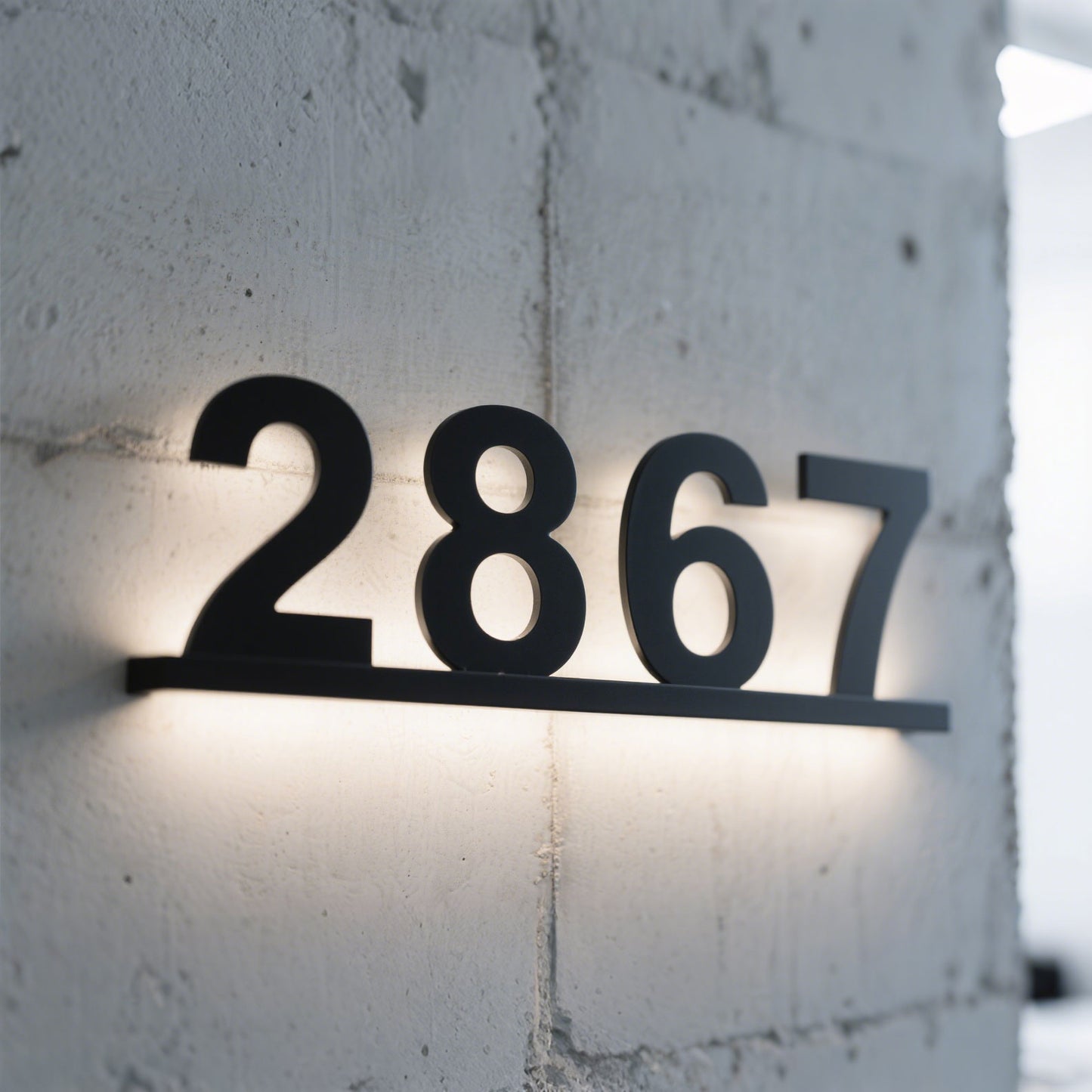 One-Unit Backlit House Numbers