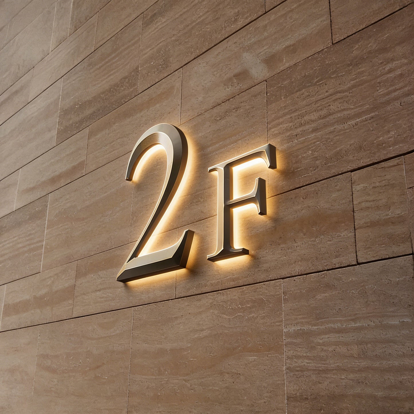 Illumianted Backlit 3D Relief Sculpture Floor Numbers