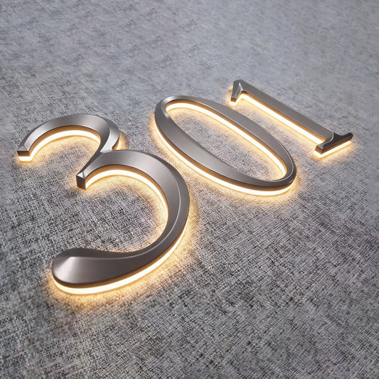 3D Backlit LED House Numbers