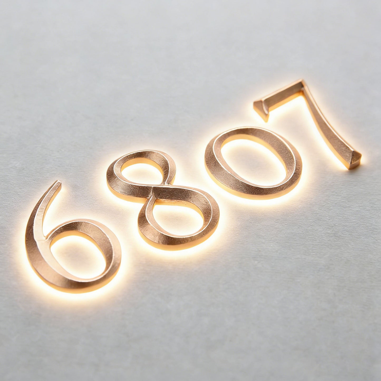 Morden Designed 3D Relief Sculpture Backlit Address Numbers