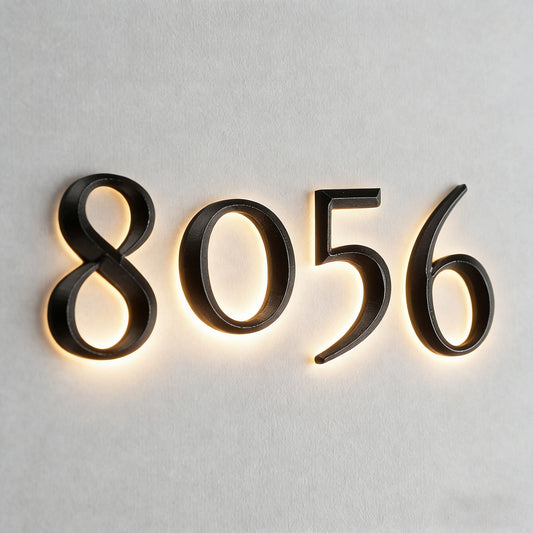 Morden Designed 3D Relief Sculpture Backlit Address Numbers