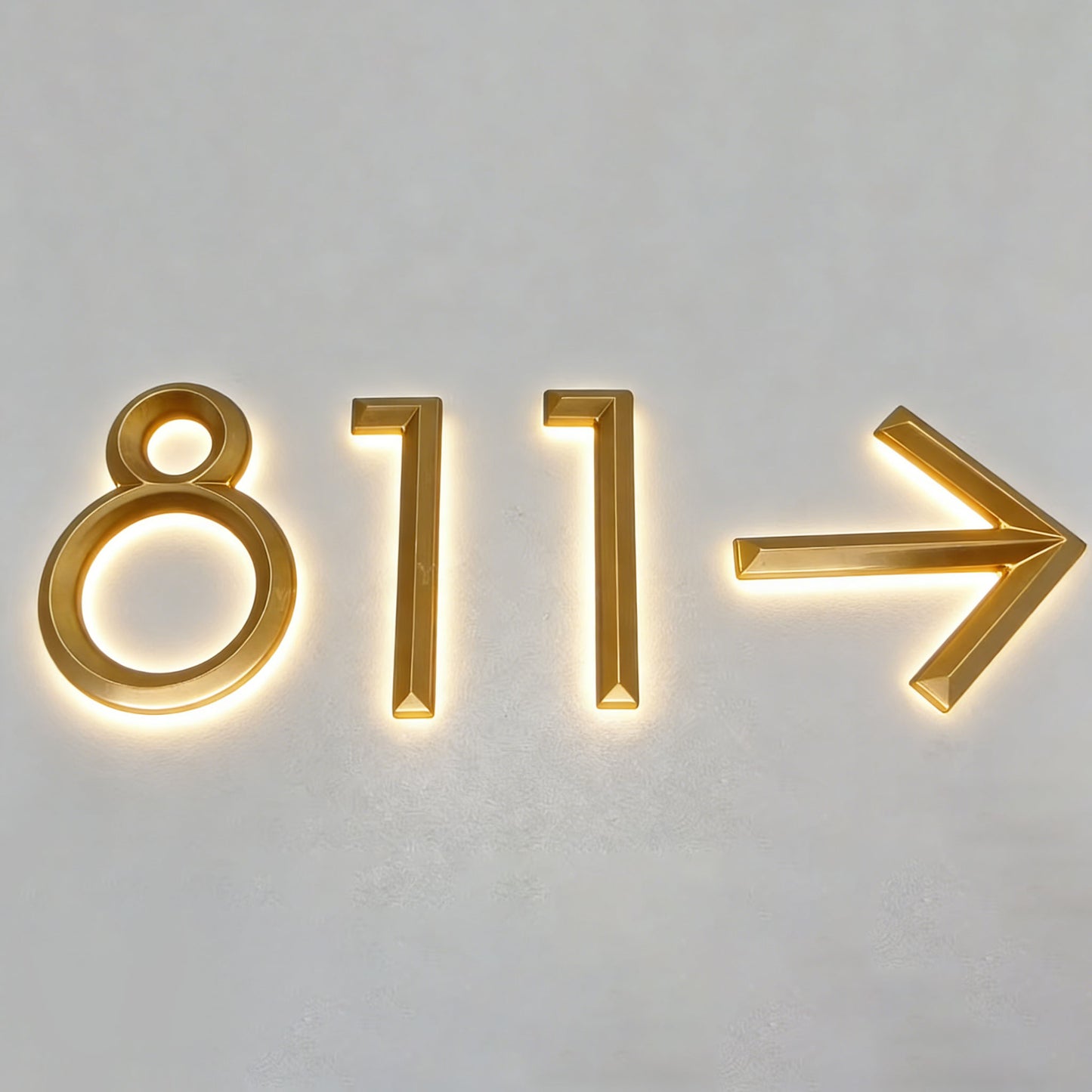 Business Mall Hotel Wayfinder Signage Backlit Number Sign