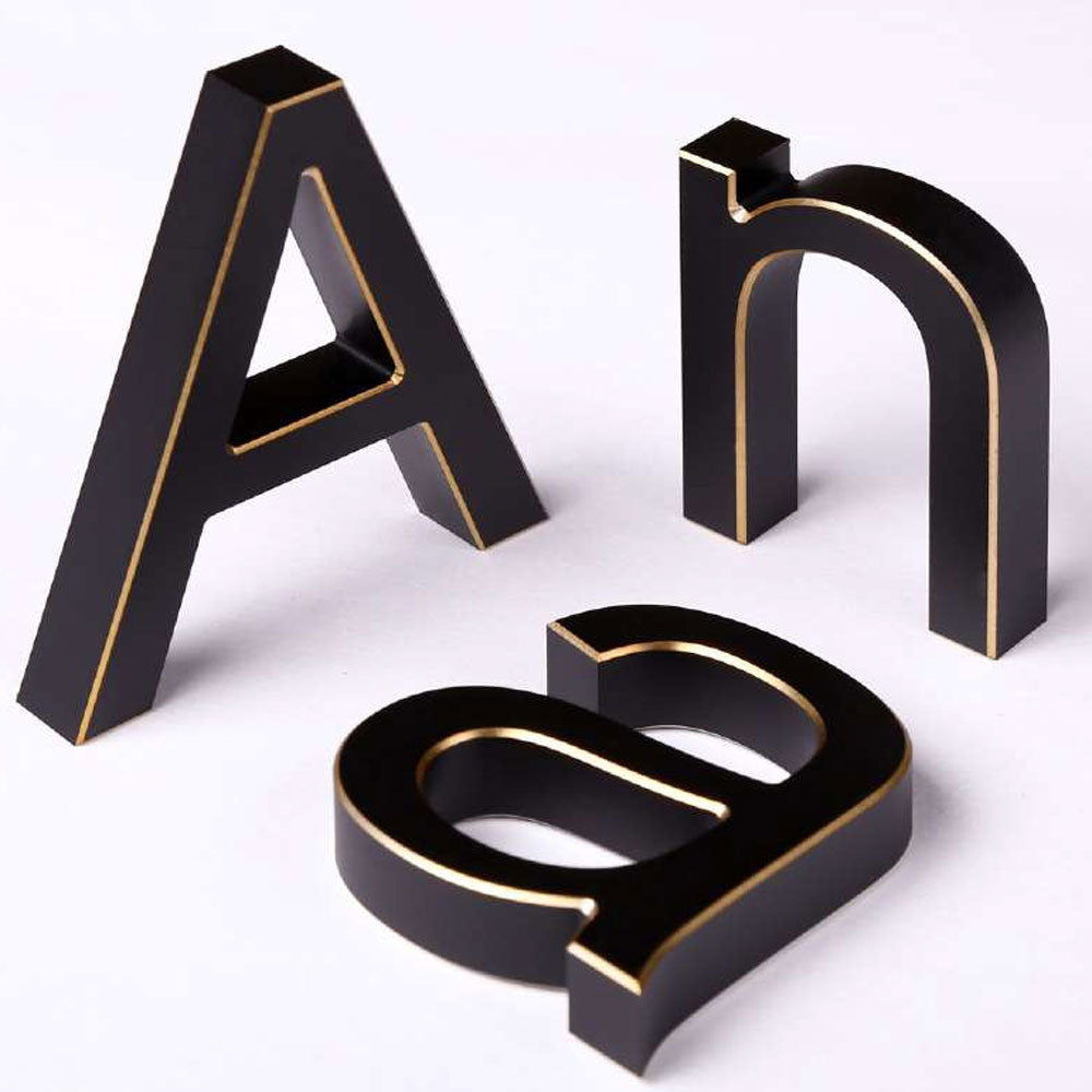 Black Gold Backlit House Numbers