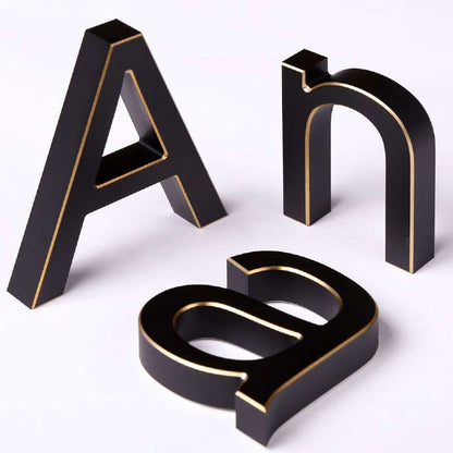 Black Gold Backlit House Numbers