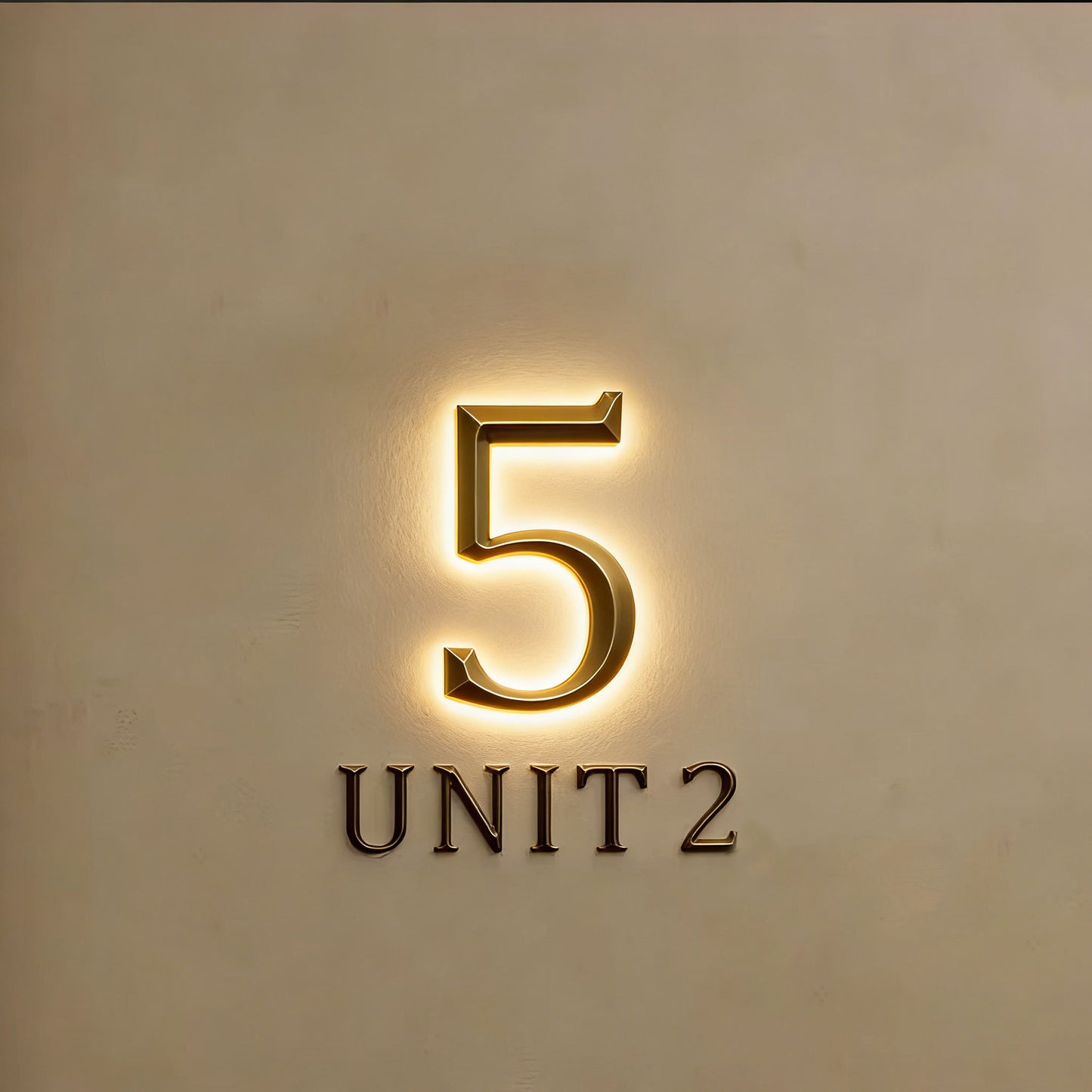 3D Relief Sculpture Illumianted Backlit Building Numbers